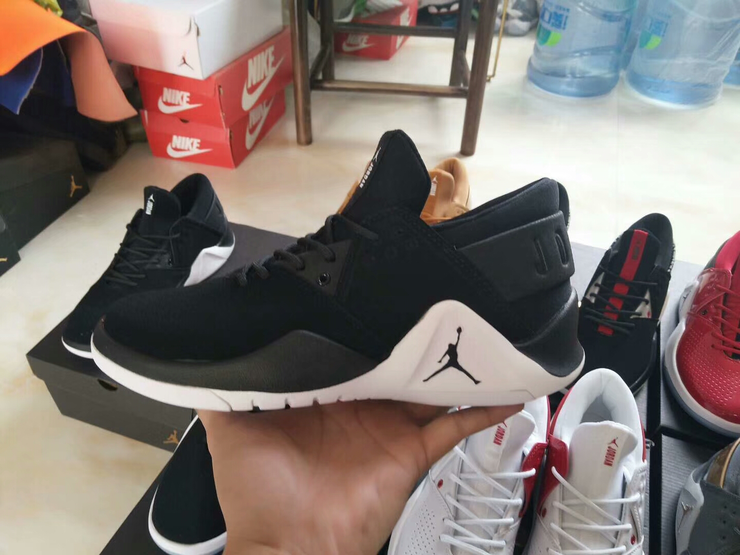 Air Jordan Fligth Fresh Black White Shoes - Click Image to Close